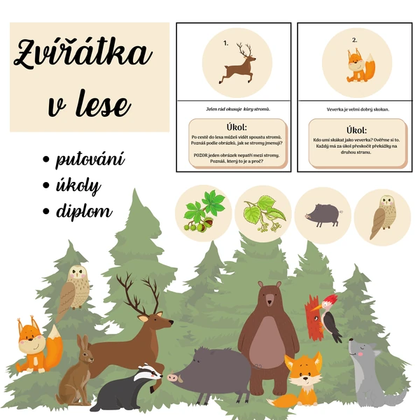 PUTOVÁNÍ za zvířátky do lesa