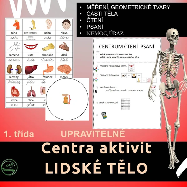 Centra aktivit LIDSKÉ TĚLO upravitelné