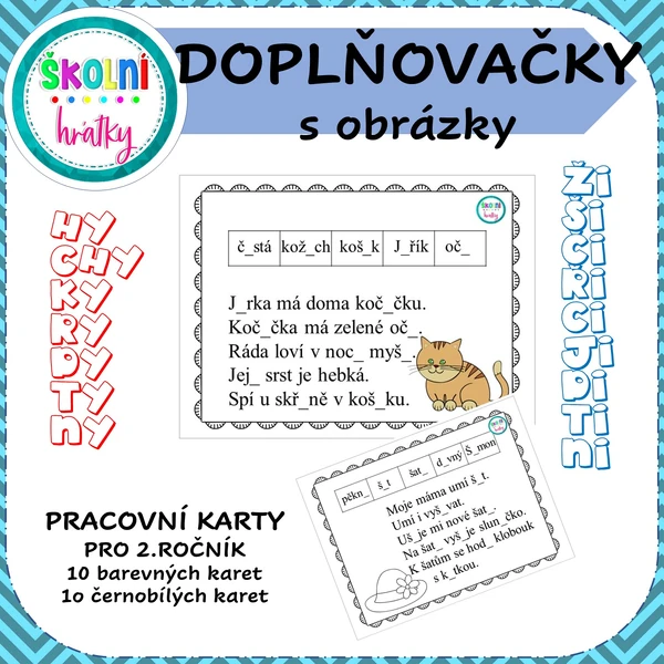 DOPLŇOVAČKY  tvrdé a měkké souhlásky