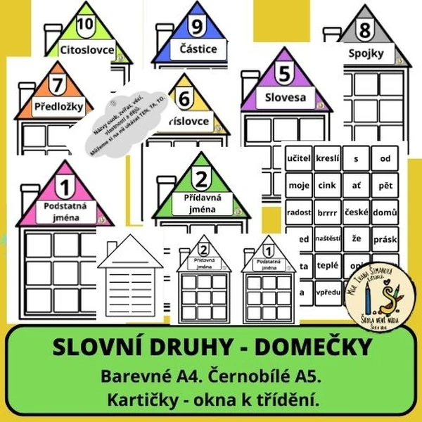 SLOVNÍ DRUHY - DOMEČKY