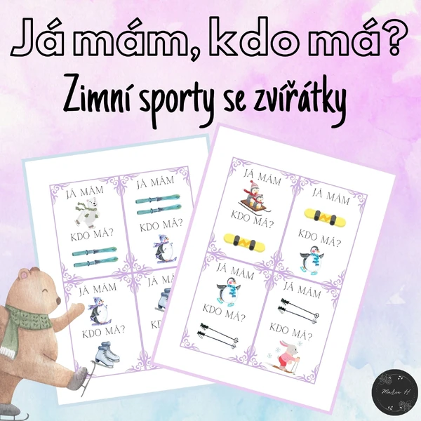  Já mám, kdo má? Zimní sporty se zvířátky