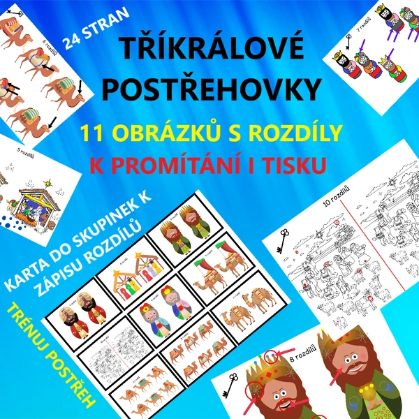 ZIMNÍ TŘÍKRÁLOVÉ POSTŘEHOVKY PRO DĚTI