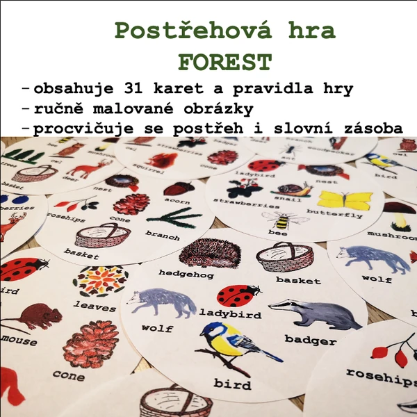 Postřehová hra Forest - 6 na kartě