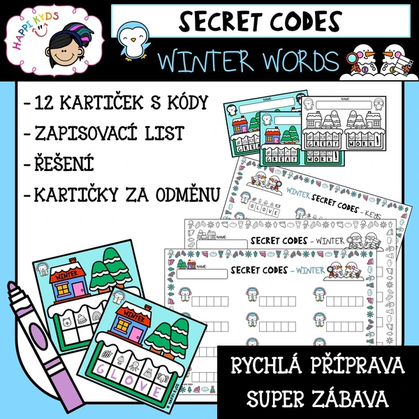 SECRET CODES - winter words - sada
