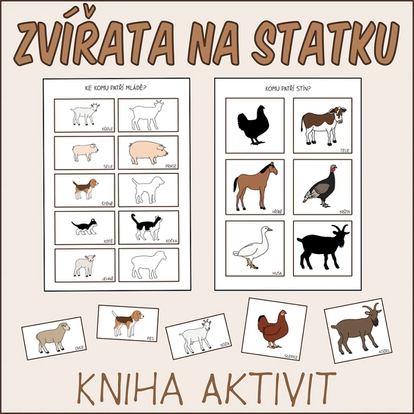 Kniha aktivit - Zvířata na statku