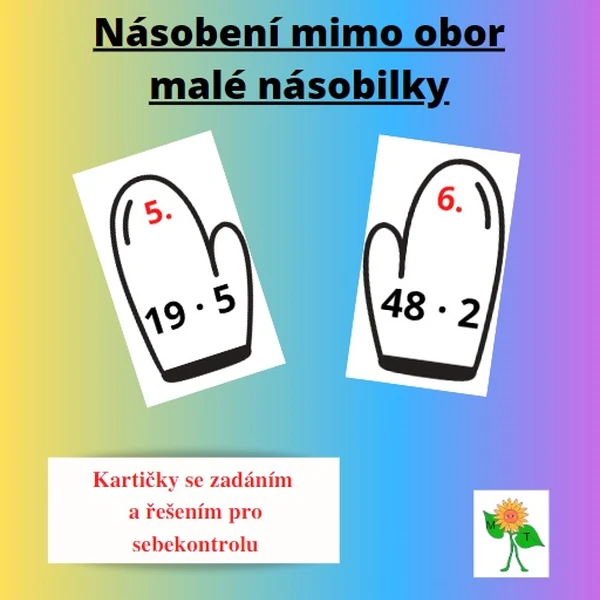 Násobení mimo rozsah malé násobilky, číselný obor 0 - 100, velká násobilka