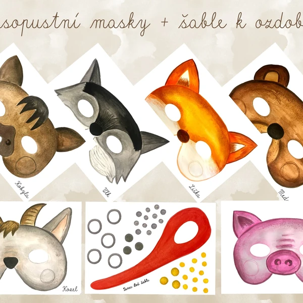 Masopust - Masopustní masky + šable