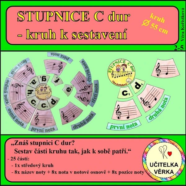 STUPNICE C dur – kruh k sestavení