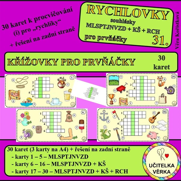 RYCHLOVKY 31 – KŘÍŽOVKY PRO PRVŇÁČKY