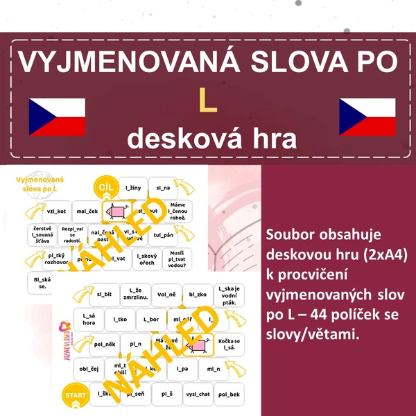 Vyjmenovaná slova po L hra