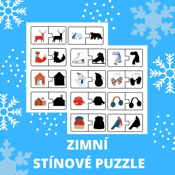 Zimní stínové puzzle