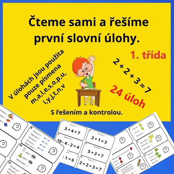 Sami čteme a řešíme první slovní úlohy - 1. třída, období leden