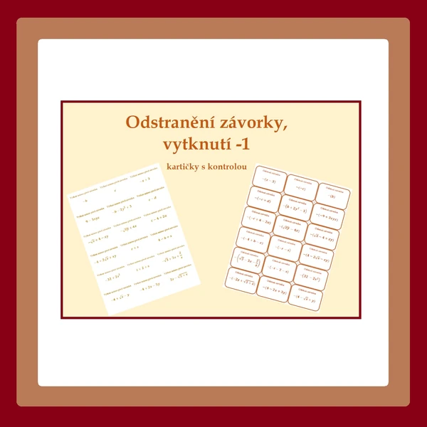Výrazy - odstranění závorky, vytknutí -1