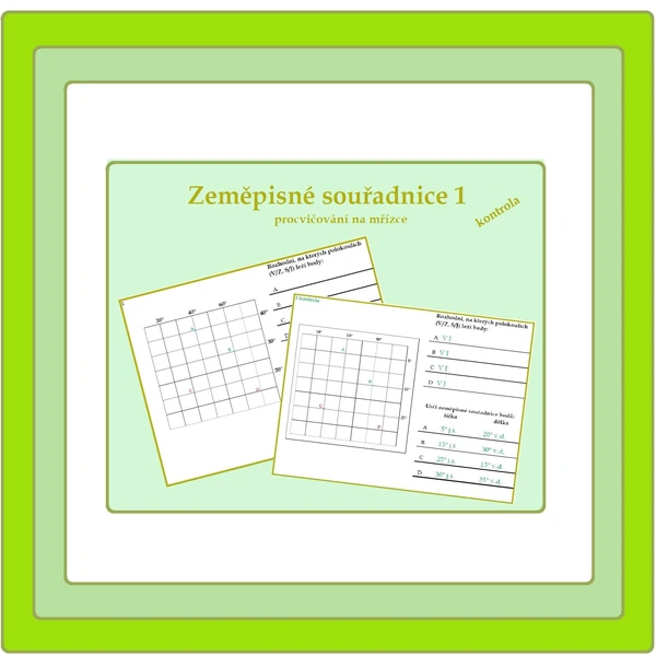 Zeměpisné souřadnice - mřížka