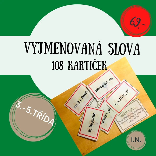 Vyjmenovaná slova - kartičky