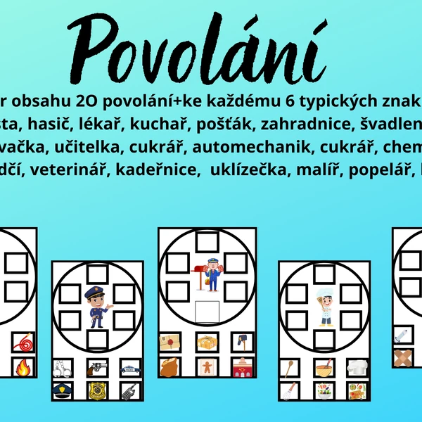 Povolání 👮🕵️‍♀️👩‍🔬💇