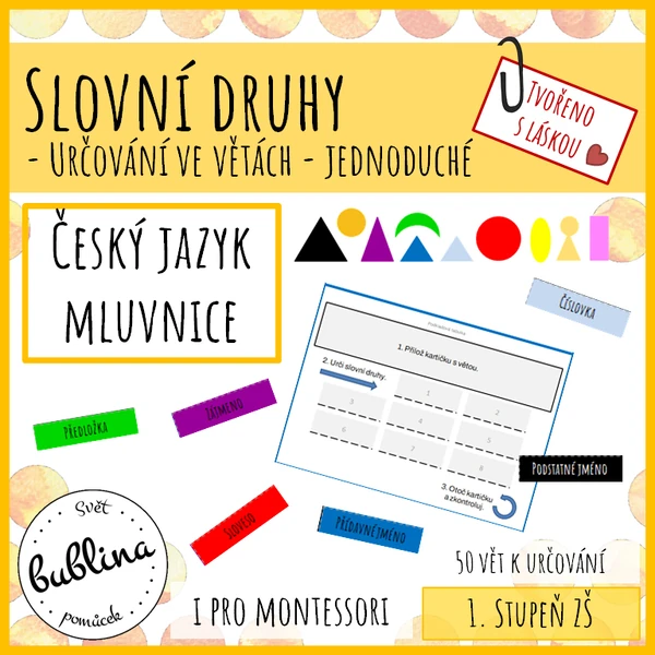 Jednoduché určování slovních druhů