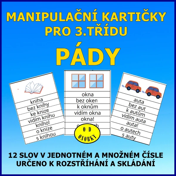 PÁDY - MANIPULAČNÍ KARTIČKY
