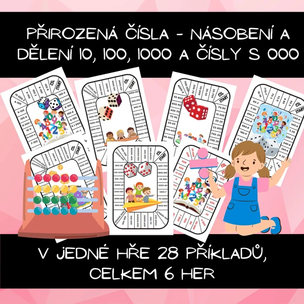 Přirozená čísla násobení a dělení více ciferných čísel