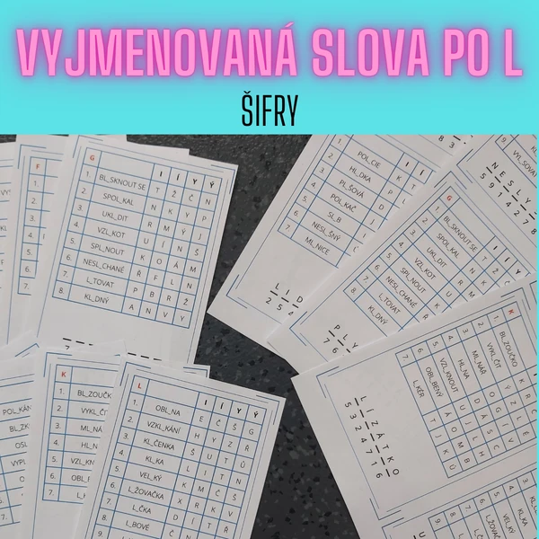Vyjmenovaná slova po L - šifry