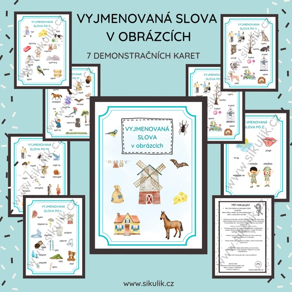 Vyjmenovaná slova v obrázcích DEMONSTRAČNÍ KARTY