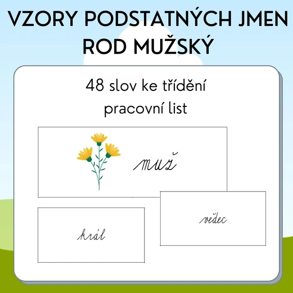 Vzory podstatných jmen - rod mužský