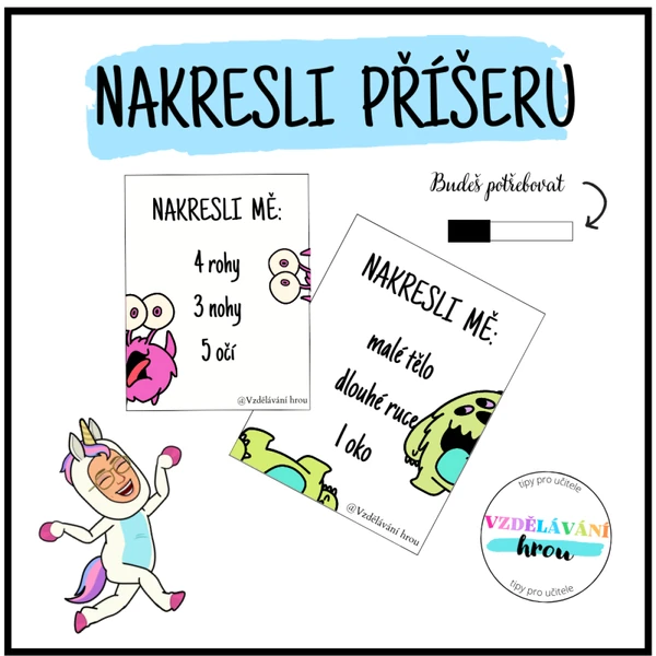 Nakresli příšeru podle pokynů