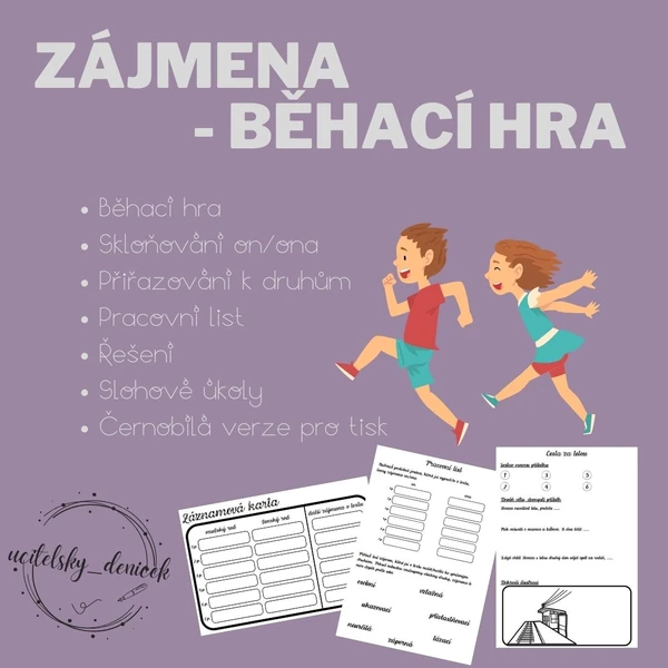 Zájmena - běhací hra
