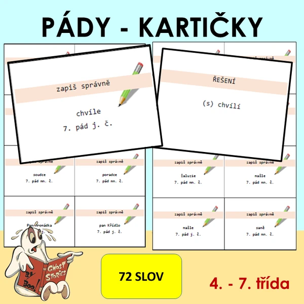 Pády - tvoř od slov tvary