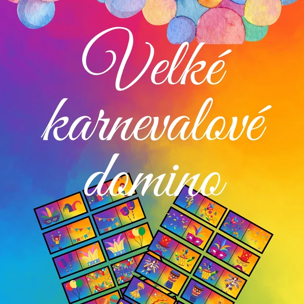 🎭🎭VELKÉ KARNEVALOVÉ DOMINO DO HERNY 🎭🎭