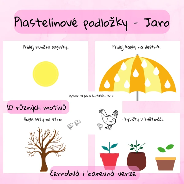 Plastelínové karty/podložky JARO
