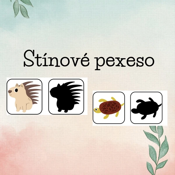 Zvířátkové pexeso - stíny