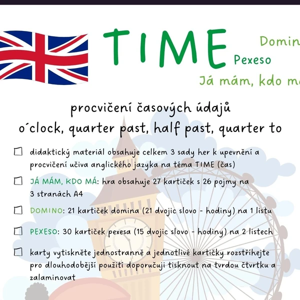 Anglický jazyk - Time - hry