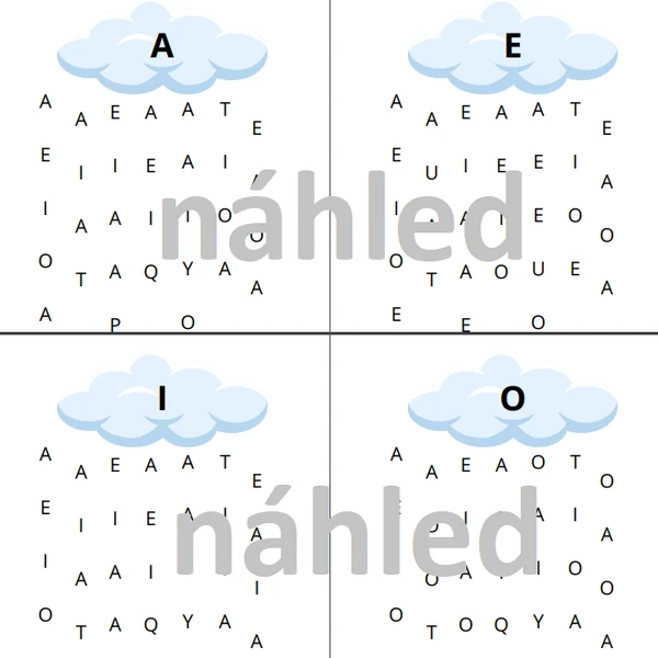 prší prší - mrak "A, E, I, O, U"