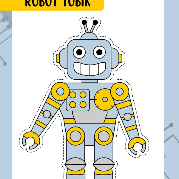 Vystřihovánky - robot Tobík