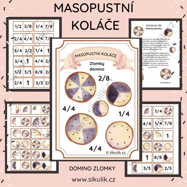 MASOPUSTNÍ KOLÁČE DOMINO ZLOMKY