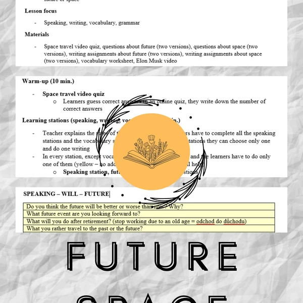Future, space - plán hodiny