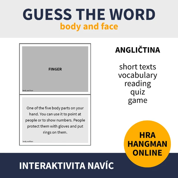 ENG - GUESS THE WORD / BODY AND FACE (hádej slovo podle popisu)