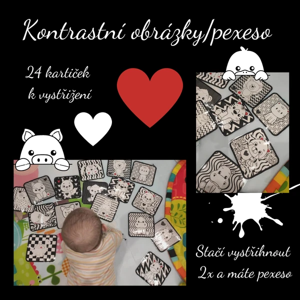Kontrastní pexeso/kartičky