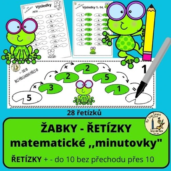ŽABKY - ŘETÍZKY matematické ,,minutovky"