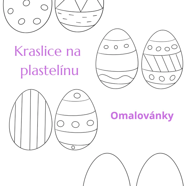 Kraslice -  šablony na plastelínu