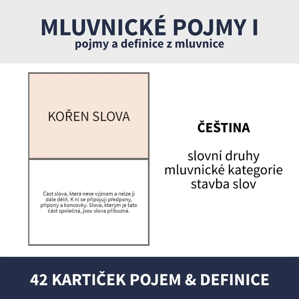 MLUVNICKÉ POJMY I - univerzální kartičky (pojem-definice)
