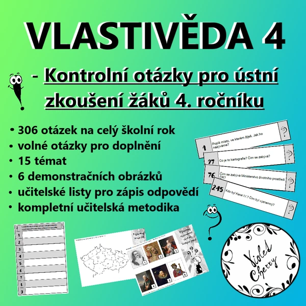 VLASTIVĚDA 4: Kontrolní otázky pro ústní zkoušení žáků 4. ročníku