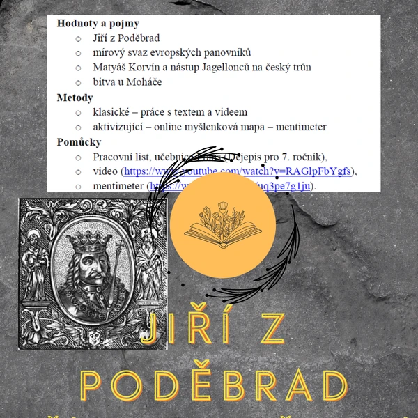 Jiří z Poděbrad na českém trůně - Plán hodiny