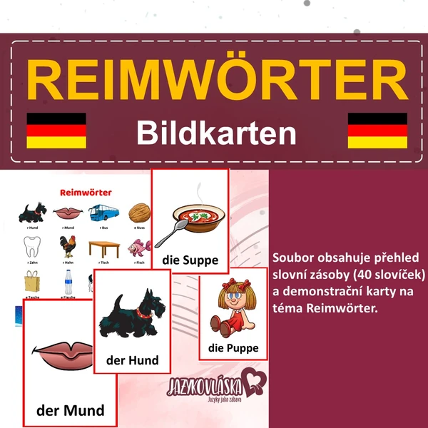 Reimwörter Bildkarten