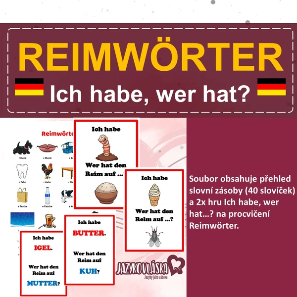 Reimwörter Ich habe, wer hat?