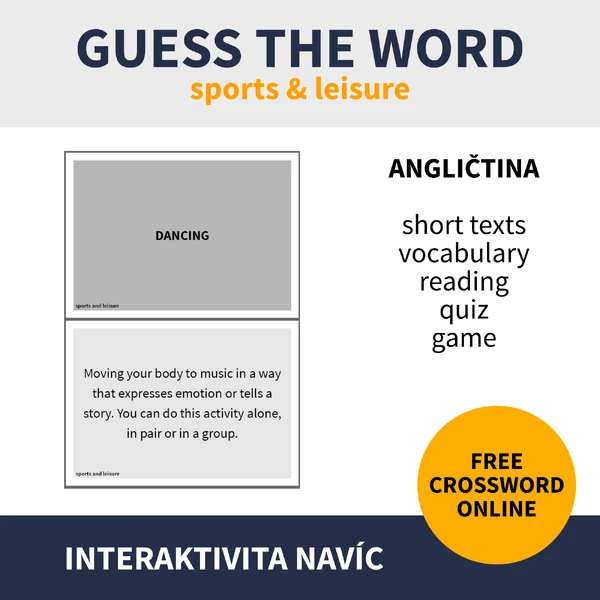 ENG - GUESS THE WORD / SPORTS AND LEISURE (hádej slovo podle popisu)