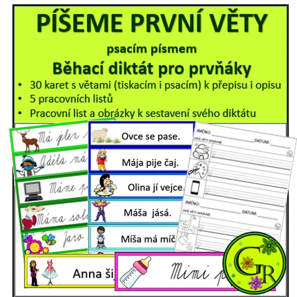 BĚHACÍ DIKTÁT PÍŠEME PRVNÍ VĚTY
