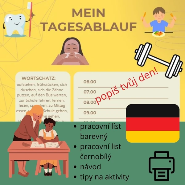 TAGESABLAUF ARBEITSBLATT