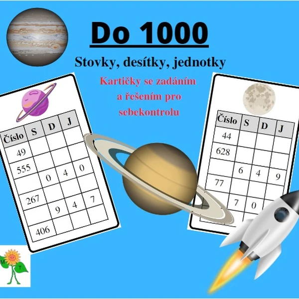 Vesmír  Čísla do 1000 - stovky, desítky, jednotky